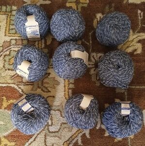 9 Skeins of Jamieson's Shetland Marl Yarn  "Artic"